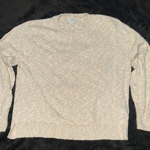 J. Crew Women’s Cream Marled Crewneck Sweater